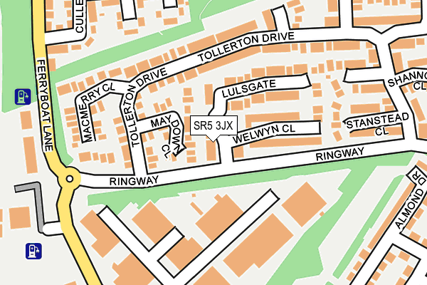 SR5 3JX map - OS OpenMap – Local (Ordnance Survey)