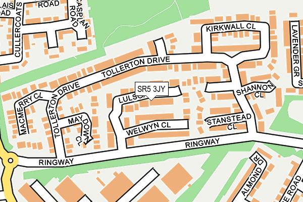 SR5 3JY map - OS OpenMap – Local (Ordnance Survey)