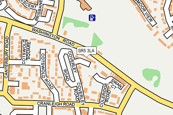SR5 3LA map - OS OpenMap – Local (Ordnance Survey)