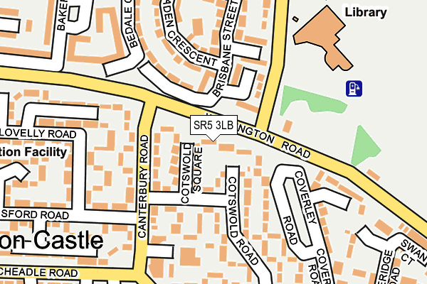 SR5 3LB map - OS OpenMap – Local (Ordnance Survey)