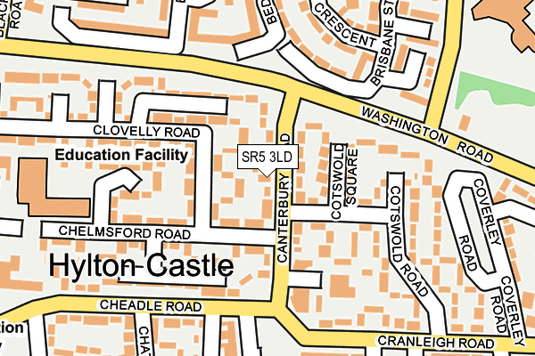 SR5 3LD map - OS OpenMap – Local (Ordnance Survey)