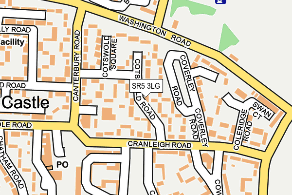 SR5 3LG map - OS OpenMap – Local (Ordnance Survey)