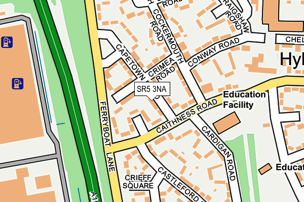 SR5 3NA map - OS OpenMap – Local (Ordnance Survey)