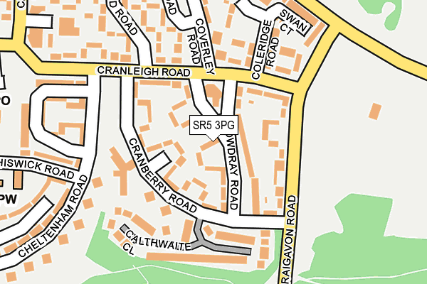 SR5 3PG map - OS OpenMap – Local (Ordnance Survey)