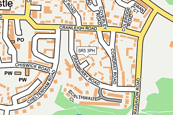 SR5 3PH map - OS OpenMap – Local (Ordnance Survey)