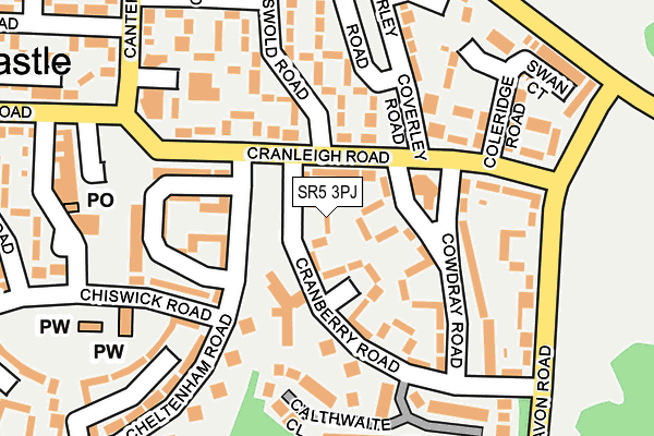 SR5 3PJ map - OS OpenMap – Local (Ordnance Survey)
