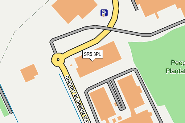 SR5 3PL map - OS OpenMap – Local (Ordnance Survey)