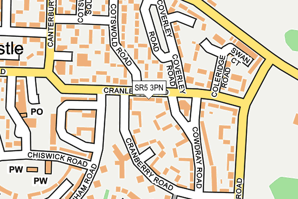 SR5 3PN map - OS OpenMap – Local (Ordnance Survey)