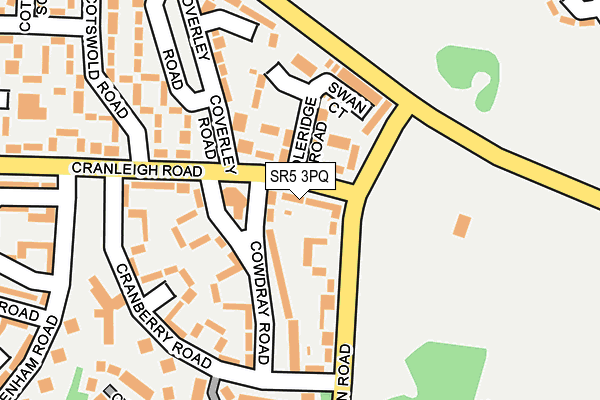 SR5 3PQ map - OS OpenMap – Local (Ordnance Survey)