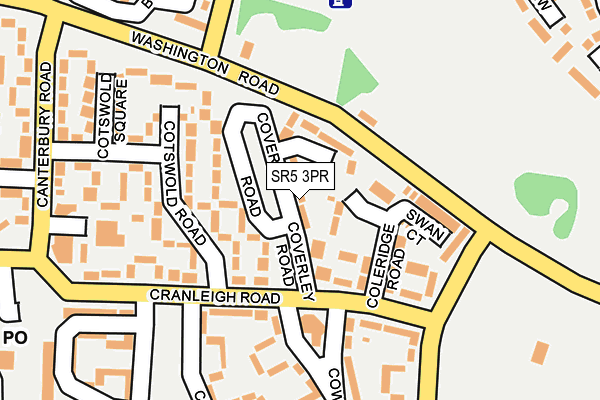 SR5 3PR map - OS OpenMap – Local (Ordnance Survey)