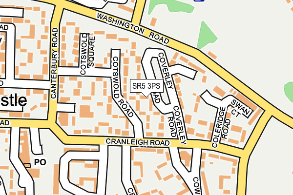SR5 3PS map - OS OpenMap – Local (Ordnance Survey)