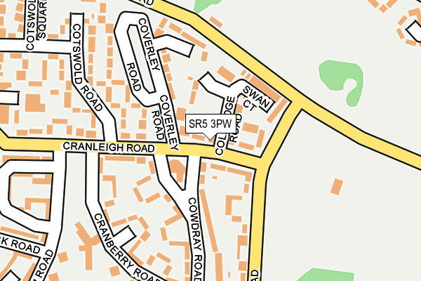 SR5 3PW map - OS OpenMap – Local (Ordnance Survey)