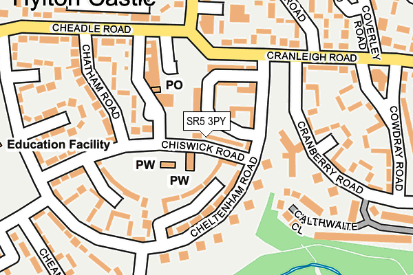SR5 3PY map - OS OpenMap – Local (Ordnance Survey)
