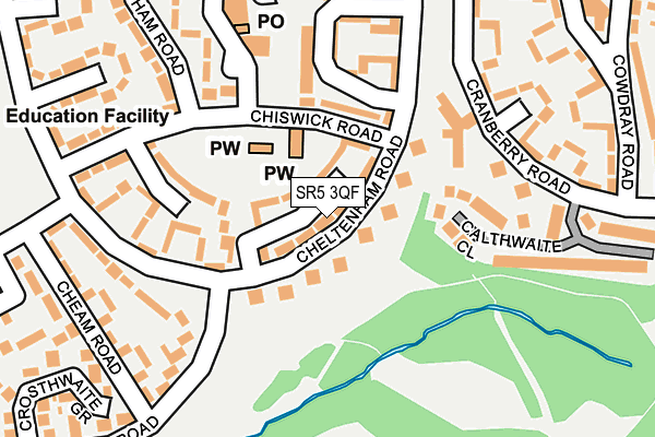 SR5 3QF map - OS OpenMap – Local (Ordnance Survey)