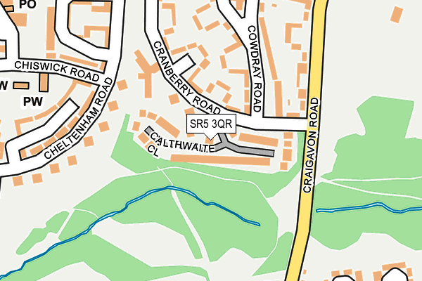 SR5 3QR map - OS OpenMap – Local (Ordnance Survey)