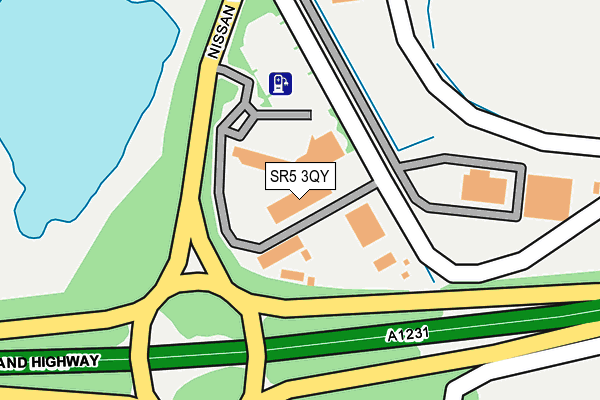 SR5 3QY map - OS OpenMap – Local (Ordnance Survey)