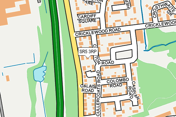 SR5 3RP map - OS OpenMap – Local (Ordnance Survey)