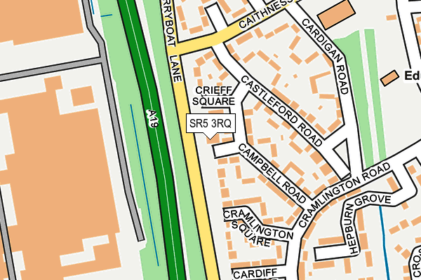 SR5 3RQ map - OS OpenMap – Local (Ordnance Survey)