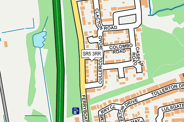 SR5 3RR map - OS OpenMap – Local (Ordnance Survey)