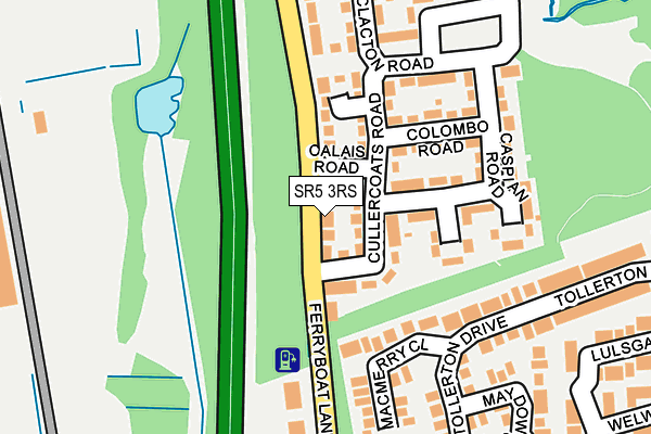 SR5 3RS map - OS OpenMap – Local (Ordnance Survey)