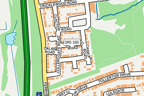 SR5 3SD map - OS OpenMap – Local (Ordnance Survey)