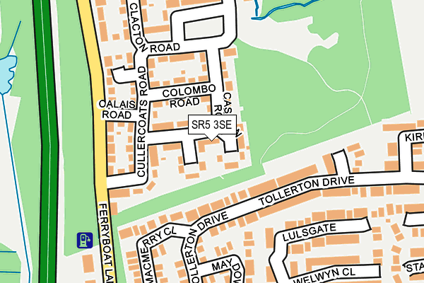 SR5 3SE map - OS OpenMap – Local (Ordnance Survey)