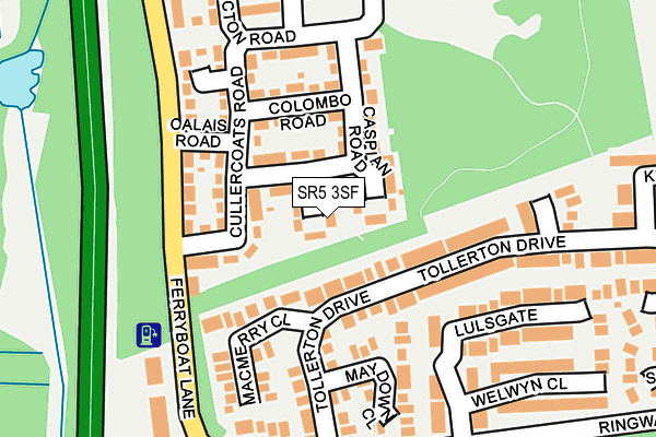 SR5 3SF map - OS OpenMap – Local (Ordnance Survey)