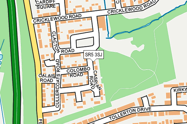 SR5 3SJ map - OS OpenMap – Local (Ordnance Survey)