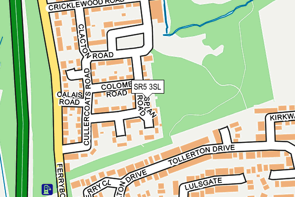 SR5 3SL map - OS OpenMap – Local (Ordnance Survey)