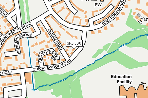 SR5 3SX map - OS OpenMap – Local (Ordnance Survey)