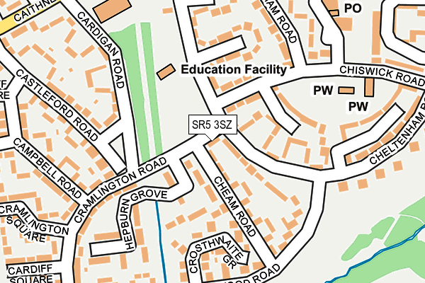 SR5 3SZ map - OS OpenMap – Local (Ordnance Survey)