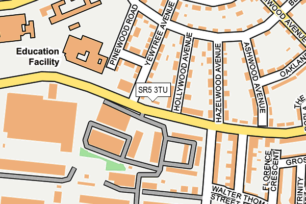 SR5 3TU map - OS OpenMap – Local (Ordnance Survey)