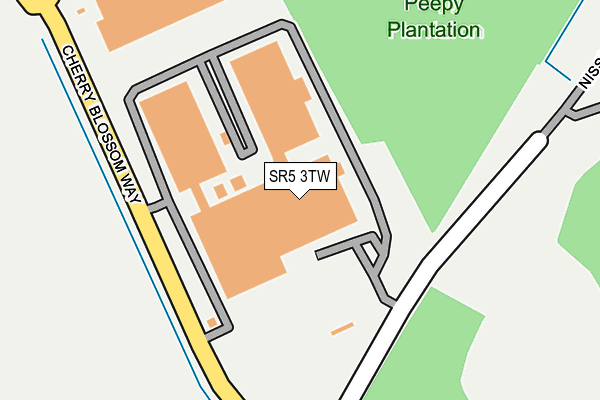 SR5 3TW map - OS OpenMap – Local (Ordnance Survey)