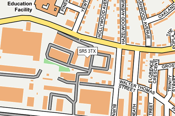 SR5 3TX map - OS OpenMap – Local (Ordnance Survey)
