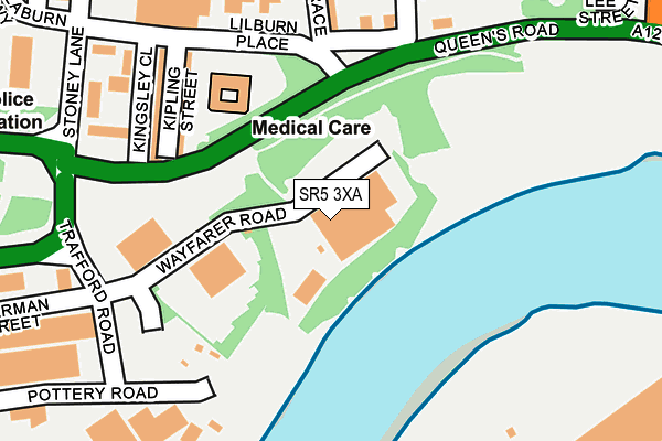 SR5 3XA map - OS OpenMap – Local (Ordnance Survey)