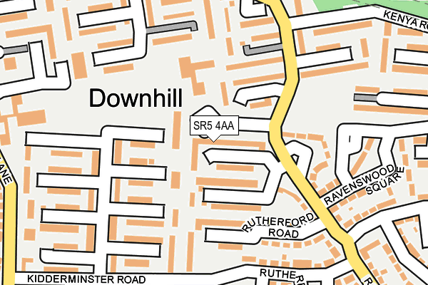 SR5 4AA map - OS OpenMap – Local (Ordnance Survey)