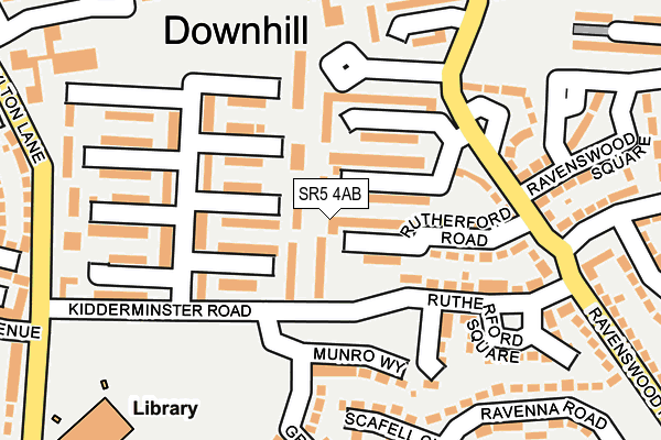 SR5 4AB map - OS OpenMap – Local (Ordnance Survey)