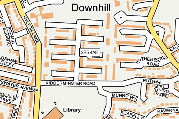 SR5 4AE map - OS OpenMap – Local (Ordnance Survey)