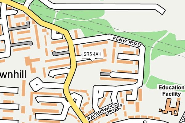 SR5 4AH map - OS OpenMap – Local (Ordnance Survey)