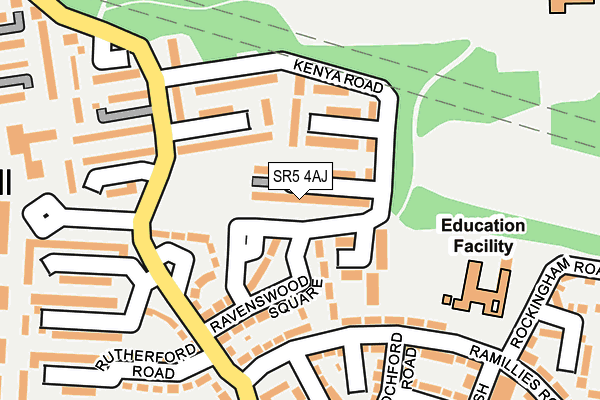 SR5 4AJ map - OS OpenMap – Local (Ordnance Survey)