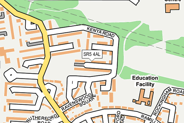 SR5 4AL map - OS OpenMap – Local (Ordnance Survey)