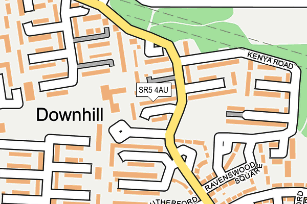 SR5 4AU map - OS OpenMap – Local (Ordnance Survey)