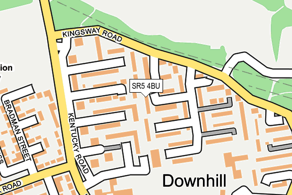 SR5 4BU map - OS OpenMap – Local (Ordnance Survey)