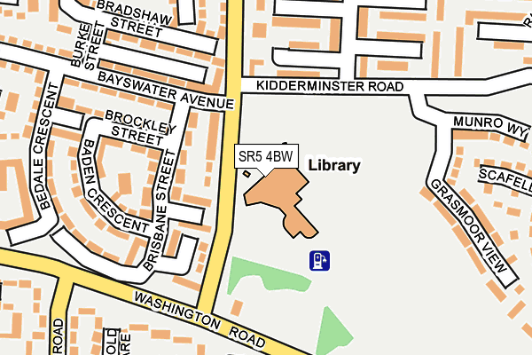 SR5 4BW map - OS OpenMap – Local (Ordnance Survey)