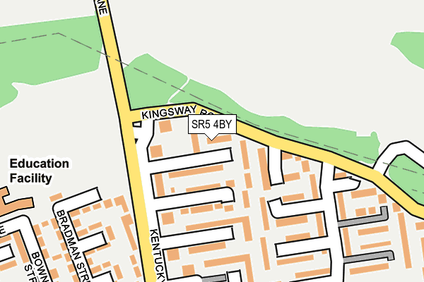 SR5 4BY map - OS OpenMap – Local (Ordnance Survey)