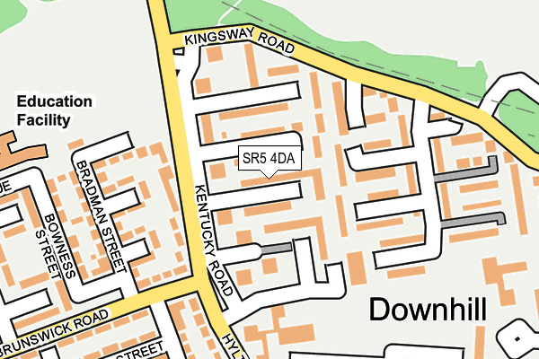 SR5 4DA map - OS OpenMap – Local (Ordnance Survey)