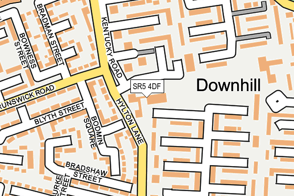 SR5 4DF map - OS OpenMap – Local (Ordnance Survey)