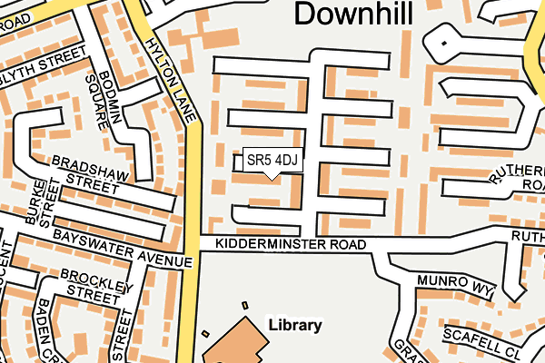 SR5 4DJ map - OS OpenMap – Local (Ordnance Survey)