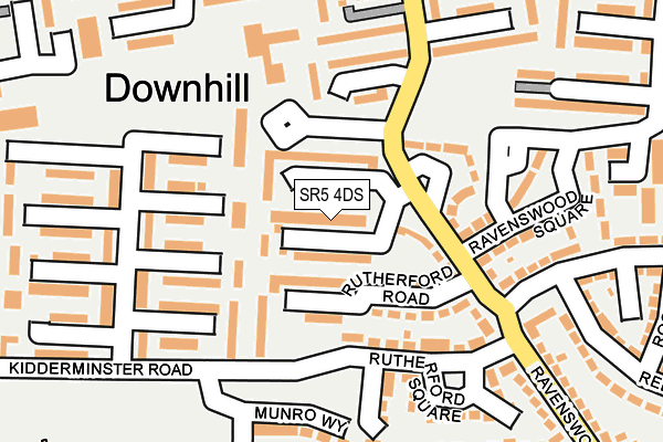 SR5 4DS map - OS OpenMap – Local (Ordnance Survey)