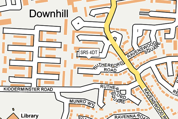 SR5 4DT map - OS OpenMap – Local (Ordnance Survey)